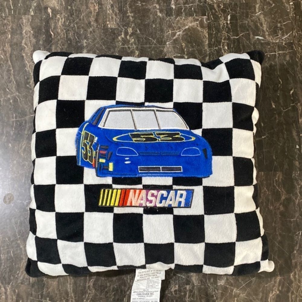 VINTAGE NASCAR Themed Decorative Pillow